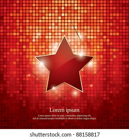 The bright red star.