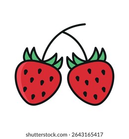Fraises rouge vif avec graines jaunes et feuille verte. Idéal pour les visuels de fruits juteux.