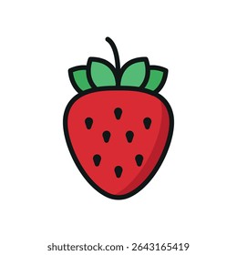 Fraises rouge vif avec graines jaunes et feuille verte. Idéal pour les visuels de fruits juteux.