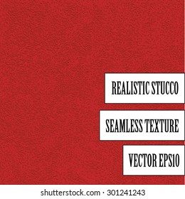 Bright red stucco vector seamless texture. Seamless texture for design and visualization.