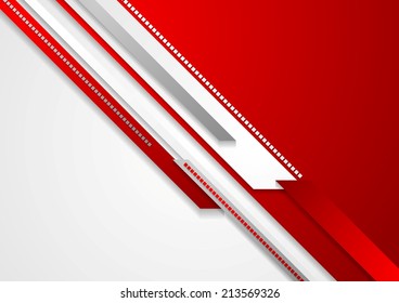 Bright red technology corporate background. Vector design