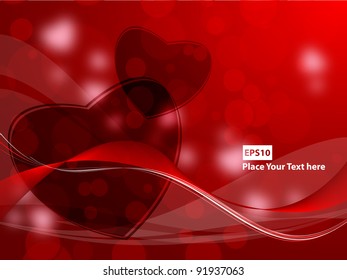 bright red valentine's day backdrop with copy space. Eps10