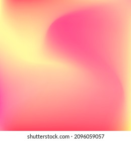 Bright Red Vibrant Pink Trendy Gradient Background. Orange Sunset Liquid Pastel Neon Swirl Gradient Mesh. Fluid Yellow Peach Color Blurred Texture. Sunrise Watercolor Flow Curve Warm Background.