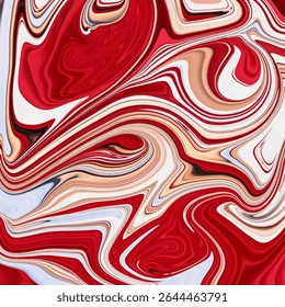Bright red and white marble abstract background. Stylish and energetic design for bold visuals.