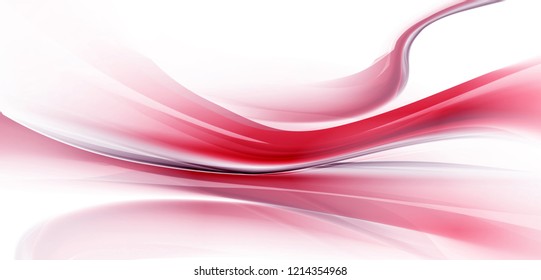 Bright red and white vector modern futuristic background with abstract waves