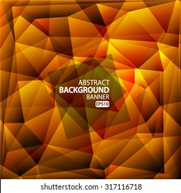Bright red, yellow polygon abstract background.Vector EPS 10 illustration.