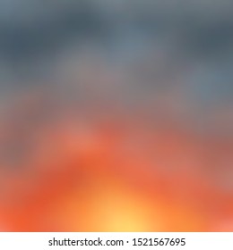 Bright red-orange sunset, twilight color Marengo, blurred background. Great as a background for a poster, web pages, gift wrapping design, any printed materials, advertising, or other design.