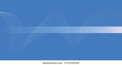 Un fondo azul brillante y relajante y azul claro, con un énfasis en las líneas curvas y líneas finas que se mueven en curvas simples y líneas Horizontales.