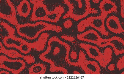 Bright Repeated Artistic Graphic Background. Grunge Art Red Seamless Wavy Vector Marble. Light Repeated Monochrome Vector Wrapping. Seamless Monochrome  Grunge Art