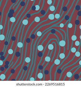 Bright Repeated Contemporary Trendy Organic Texture. Vibrant Endless Abstract Simple Set, Seamless Backdrop. Pastel Seamless Doodle Modern Surface Pattern. 