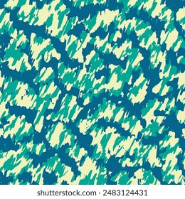 Bright Repeated Doddle Vector Pattern. Vibrant Repeated Camo Graphic Shapes. White  Seamless Pattern. Camouflage Paint Brown Seamless Circle Graphic Clouds.