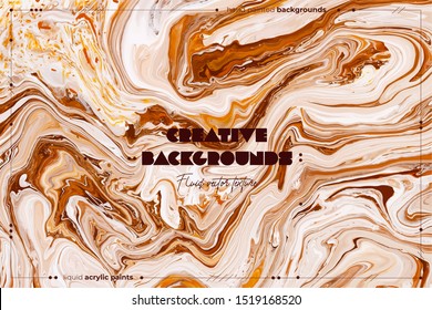 Bright resin art abstract background. Multicolor marble surface, mineral stone texture. Violet, orange and blue paint mix wallpaper. Fluid, color liquid flow effect. Watercolor, acrylic waves, swirls.