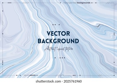 Bright resin art abstract background. Multicolor marble surface, mineral stone texture. Gray, white and blue paint mix wallpaper. Fluid, color liquid flow effect. Watercolor, acrylic waves, swirls.