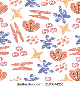 Bright retro abstract seamless pattern