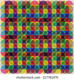 bright retro circles background