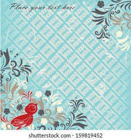 Bright retro flower background
