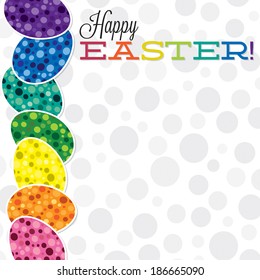 Bright retro Happy Easter card in vector format.