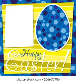 Bright retro Happy Easter card in vector format.