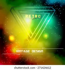 Bright retro party vintage design