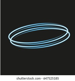 bright rings on black background