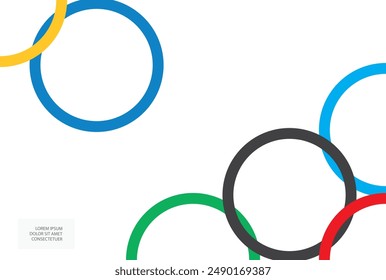 Bright rings on a white background.