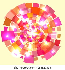 bright round equalizer on white vector background 