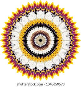 bright round ornament, traditional Mexican colors. the basis is the traditional Mexican costume, skirt