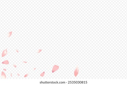 Bright Sakura Vector Transparent Background. Apple Springtime Card. Blossom Aroma Congratulation. Floral Fresh Design. Light Lotus Isolated Banner.