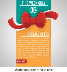 bright sale banner, card, sticker background vector design template
