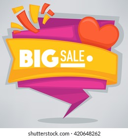 bright sale banner template, vector design