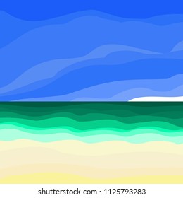 bright sand beach
