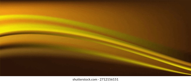 Bright Saturated Gold Background with Smooth Waves

