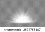 Bright saturated light equipped with glare flash rays displays your background , vector , sunbeam. 