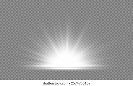 Bright saturated light equipped with glare flash rays displays your background , vector , sunbeam. 