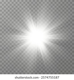 Bright saturated light equipped with glare flash rays displays your background , vector , sunbeam. 