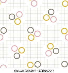 Bright scandi polka dot seamless vector background pattern. Stylized cute kids dotty doodle texture. Kawaii ditsy playful style decor swatch. Decorative modern girly japanese stationery all over print