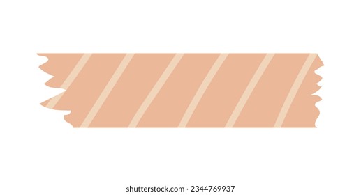 Bright scandi vector border washi pattern with lines. Stylized scotch tape cute kids doodle banner. Scandinavian playful style deco ribbon trim. Decorative modern elements.