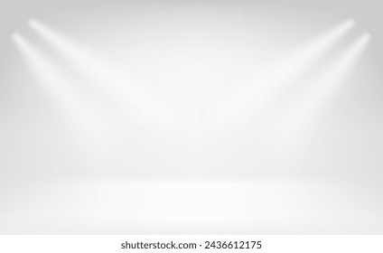 Bright scene with spot lights. Template for your design