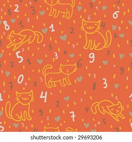 Bright school seamless pattern in vector