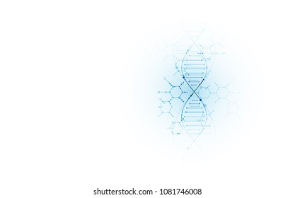 Bright scientific background. A creative idea for your business concept. DNA style.