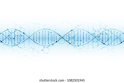 Bright scientific background. A creative idea for your business concept. DNA style.