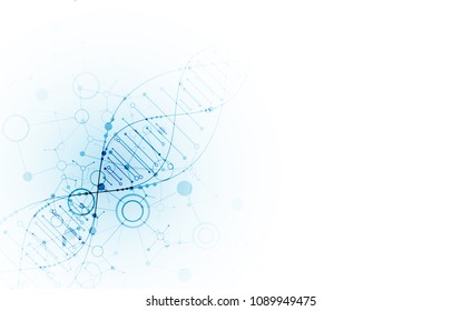 Bright scientific background. A creative idea for your business concept. DNA style.