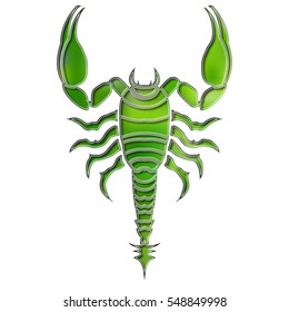 Bright scorpion, zodiac Scorpio sign