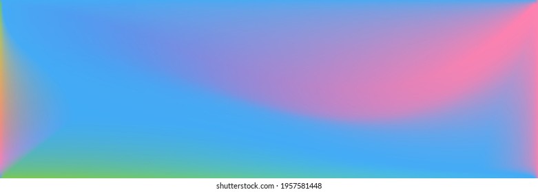 Bright Sea Wavy Gradient Mesh. Colorful Ocean Modern Design Backdrop. Rainbow Natural Wavy Gradient Mesh. Water Blank Multicolor Blurred Texture Illustration. Color  Vivid Original Background.