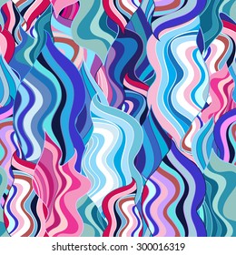 bright seamless abstract pattern different waves
