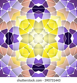 Bright seamless abstract pattern, kaleidoscope. Vector design template for art.