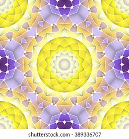 Bright seamless abstract pattern, mandala. Vector design template for art.
