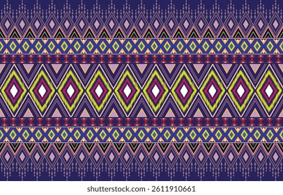 Bright seamless aztec pattern with indian traditional elements. Ruby geometric texture and boho background for textile, page fill, book covers