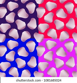Bright seamless background with abstract forms of lines. Can be used for printing on packing paper, wallpaper, fabrics, in textiles, furniture fabric, interior decoration, fashion accessories
