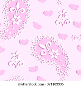Bright seamless background. Paisley